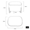 Ver imagem 6 de Puff Oval Pé de Madeira Decorativo para Sala Orgânico Confortável e Reforçado Bouclé Fluffy