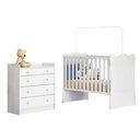 Ver imagem 2 de Quarto Infantil Completo Ana 4 Gavetas Branco - Pnr Móveis