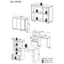 Ver imagem 3 de Conjunto Escritório Escrivaninha e Balcão 3 Portas Multimóveis MP7007 Rustic/Branco