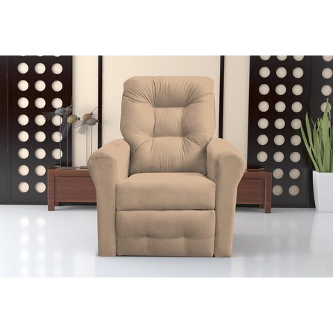 Poltrona Reclinável Mx24 Clio Suede Bege B251 - Matrix