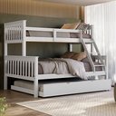 Ver imagem 1 de Triliche com Cama de Casal Solteiro em Madeira Woodstore e Aux Casal