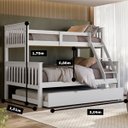 Ver imagem 4 de Triliche com Cama de Casal Solteiro em Madeira Woodstore e Aux Casal