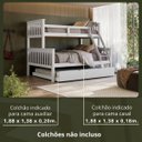 Ver imagem 2 de Triliche com Cama de Casal Solteiro em Madeira Woodstore e Aux Casal