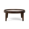 Mesa de Centro de Madeira e Vidro 94cm Virgínia Castanho Canela - 1