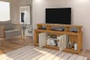 Ver imagem 3 de Rack Ru com Rodízios 2 Portas para Tv até 60'' Polegadas Cor Ipê / Off White