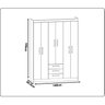 Guarda Roupa Casal 6 Portas 3 Gavetas Milano  - 4