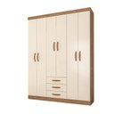 Ver imagem 3 de Guarda Roupa Casal 6 Portas 3 Gavetas Milano 