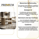 Ver imagem 7 de Kit 4 Cadeiras de Jantar Sienna Aço Carbono Pintura Epóxi Design Industrial Luxo Sala Estar Gourmet