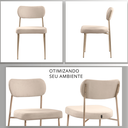 Ver imagem 2 de Kit 4 Cadeiras de Jantar Sienna Aço Carbono Pintura Epóxi Design Industrial Luxo Sala Estar Gourmet