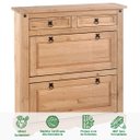 Ver imagem 5 de Sapateira Madeira 2 Portas Basculantes 2 Gavetas 16 Pares Idimex