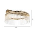 Ver imagem 4 de Plafon Nordecor Gouli 2894 50cm Led Bivolt Ouro Brilho Ouro Brilho 2894