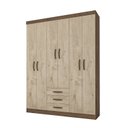 Ver imagem 3 de Guarda Roupa Casal 6 Portas 3 Gavetas Milano 