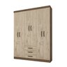 Guarda Roupa Casal 6 Portas 3 Gavetas Milano  - 3