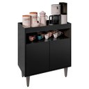 Ver imagem 1 de Buffet Balcão Aparador Cantinho do Café Corporativo Escritório 70cm Alice Preto