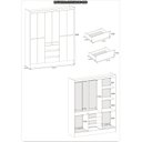 Ver imagem 4 de Guarda Roupa Casal 6 Portas 3 Gavetas Athenas