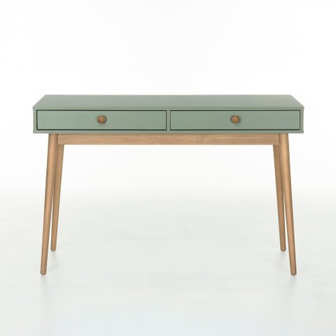 Escrivaninha Liva 2 Gavetas 120 Cm X 53 Cm Verde Jade