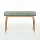Ver imagem 1 de Escrivaninha Liva 2 Gavetas 120 Cm X 53 Cm Verde Jade