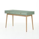 Ver imagem 4 de Escrivaninha Liva 2 Gavetas 120 Cm X 53 Cm Verde Jade