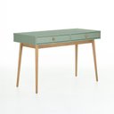 Ver imagem 3 de Escrivaninha Liva 2 Gavetas 120 Cm X 53 Cm Verde Jade