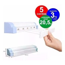Varal Retrátil Automático Rotoplex Branco 5 Cordas - Secalux - 2