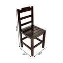 Ver imagem 3 de Cadeira para Sala de Jantar com Assento Ripado 