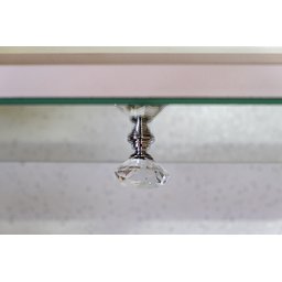 Mesa de Cabeceira Espelhada com Puxador - Tamanho Regular - Mobília Express - 6