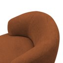 Ver imagem 3 de Poltrona Decorativa Orgânica Living Have Base Madeira Giratória Bouclê Terracota - Desk Design