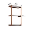 Ver imagem 2 de Nicho de Parede 3 Prateleiras Cobre e Branco Marrom