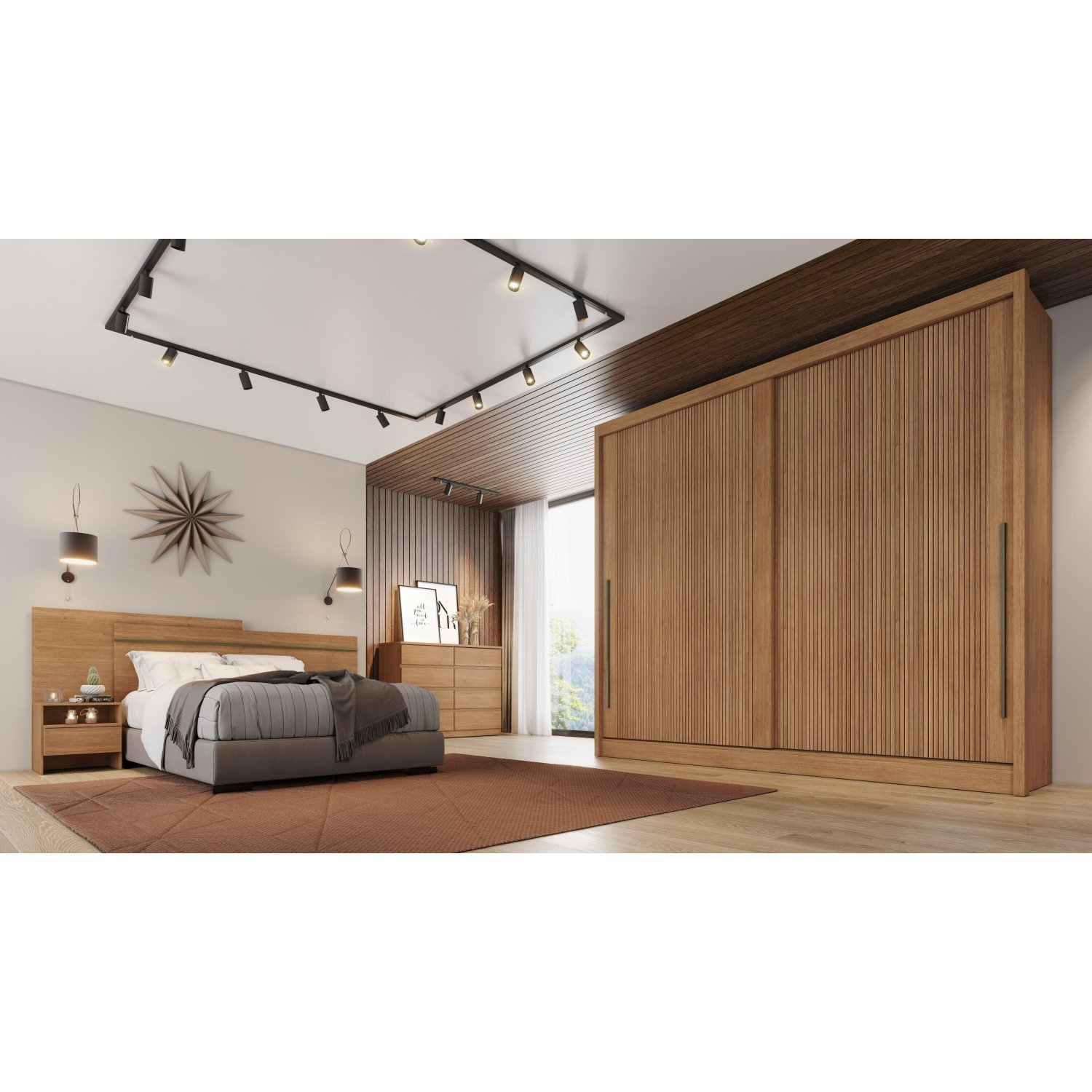 Guarda Roupa Casal 2 Portas 6 Gavetas Geom     - 5