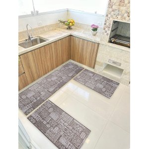 Kit 3 Peças Pratik Jogo Cozinha Borda Infinita Não Derrapa Asteca Nomad