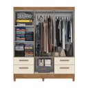 Ver imagem 2 de Guarda Roupa Casal 5 Portas 4 Gavetas Vitoria 