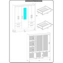 Ver imagem 4 de Guarda Roupa Casal 5 Portas 4 Gavetas Vitoria 