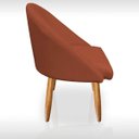 Ver imagem 7 de Kit 02 Poltrona Cadeira para Sala Orgânica Curva Redonda Confortável Reforçada Recepção Suede Terrac