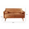 Sofá Namoradeira 2 Lugares Luma - Veludo Terracota - 4