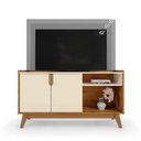 Ver imagem 2 de Rack Bancada para TV Vitoria 55" 135cm MDP Canela Off White Mobler