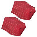 Ver imagem 1 de Jogo Americano Luxo Estrela Cadente Vermelho Dupla face 12un