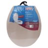 Assento Sanitário Almofadado Astra Convencional Oval Universal Bege Claro - 1