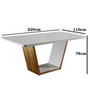 Ver imagem 2 de Mesa para Sala Jantar Luna 220 Mobillare