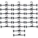 Ver imagem 1 de 20 Cabides Plásticos com Presilhas Preto Lojas Expositor para Saias Bermudas