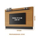 Ver imagem 4 de Painel para Tv até 75 Polegadas Preto Freijó New London Luapa Móveis