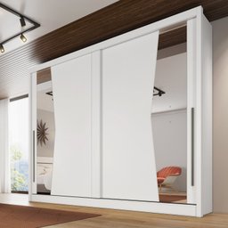 Guarda Roupa Casal com Espelho 2 Portas 6 Gavetas Egeu - 1 Guarda Roupa Casal com Espelho 2 Portas 6 Gavetas Egeu - 1