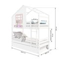 Ver imagem 3 de Treliche Casinha com Janela com Grade de Proteção Madeira Maciça Branco/ Rosa Housin