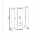 Ver imagem 4 de Guarda Roupa Casal 6 Portas 2 Gavetas Brasilia 