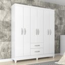 Ver imagem 1 de Guarda Roupa Casal 6 Portas 2 Gavetas Brasilia 
