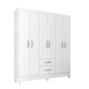 Ver imagem 3 de Guarda Roupa Casal 6 Portas 2 Gavetas Brasilia 