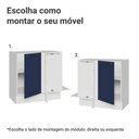 Ver imagem 3 de Balcão de Canto 1 Porta (sem Tampo) Branco/Azul Vik Madesa