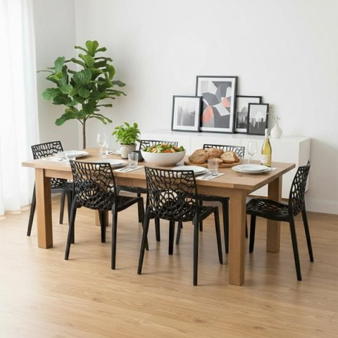 Kit 6 Cadeiras Gruvyer Empilhável Sala Jantar - Seat&co