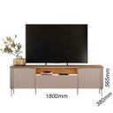 Ver imagem 3 de Rack para TV até 75 Polegadas com LED MDF Pés Dourados 180cm Cinza