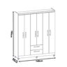 Guarda Roupa Casal 6 Portas 2 Gavetas Brasilia  - 4