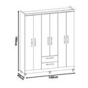 Ver imagem 4 de Guarda Roupa Casal 6 Portas 2 Gavetas Brasilia